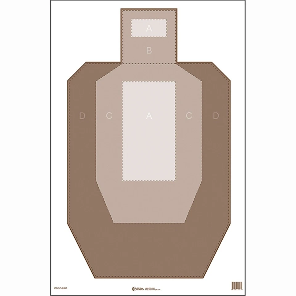 Action Target Unofficial IPSC Paper Practice Target Brown 23" x 35" 100 Per Box