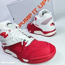 Reebok Court Victory Pump US 9 Men's White Chalk Red Retro Lifestyle Tennis  NIB