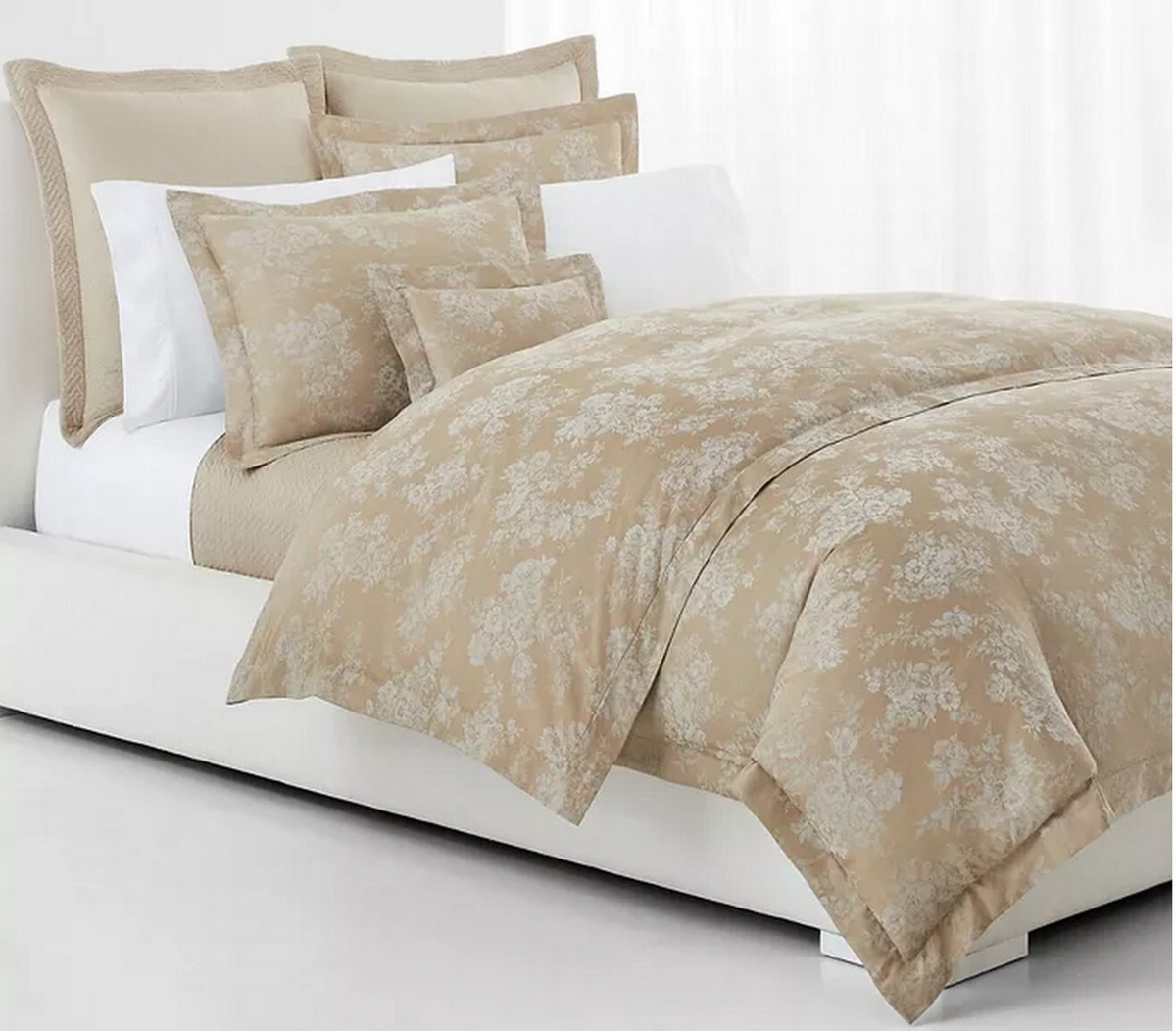 Ralph Lauren Mya Reversible Floral Comforter Jacquard Cotton Tr