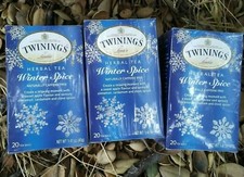 Lot Twinings of London Winter Spice Herbal Tea 60 Bag Gourmet Father Treat B0625