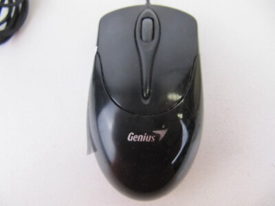 GENIUS Wired Mouse Corded Optical Black PS2 2 Button Scroll Wheel