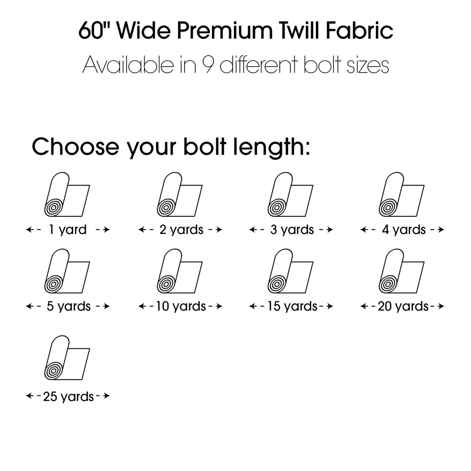 Tela de sarga de poli algodón - 60" de ancho - Se vende por yarda y perno - Envío gratuito Foto 4 de 4