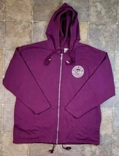VTG 1980s Gitano Womens Jacket Purple Size L Zip Hooded Sport Collection Retro