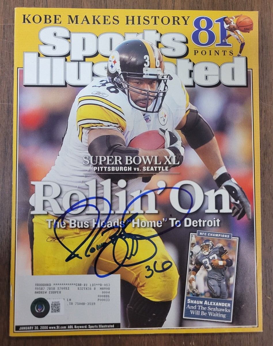 JEROME BETTIS SIGNED AUTO SPORTS ILLUSTRATED 1/30/06 PITT