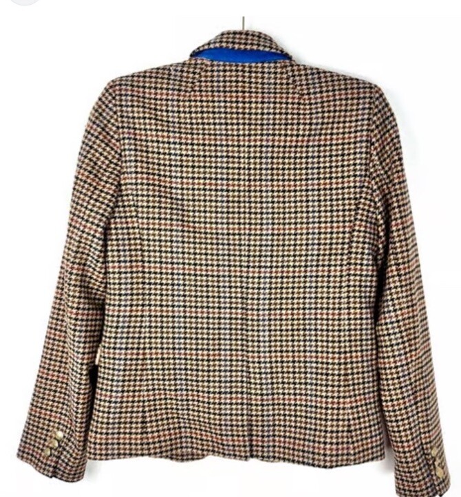 ジャケット・アウター 90's J.Crew Tartan Check Wool Coat M Collection Topcoat In Burgundy Tartan Italian Brushed Wool