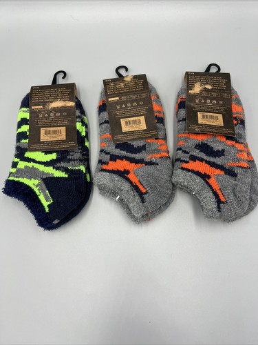 3 Pairs Youth Field & Stream Cozy Cabin Grip Bottom Socks, Aloe Infused, Sz 10-4 - Picture 6 of 8