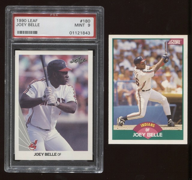 Albert Joey Belle 1990 Leaf PSA Mint 9 Rookie Card Rc Bonus Card See 