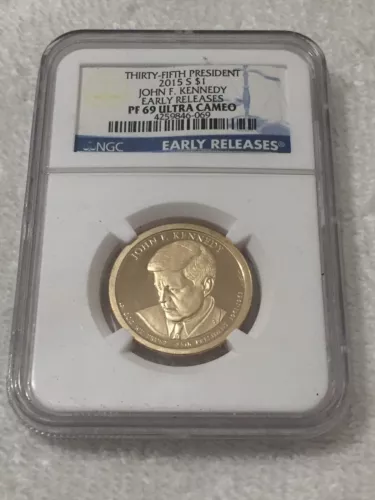 2015 S Proof Presidential Dollar Kennedy NGC PF 69 Ultra Cameo Early Releases