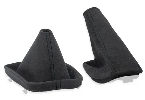 FOR BMW E36 BMW E46 GEAR SHIFT BOOT + HANDBRAKE GAITER ALCANTARA STITCH BLACK