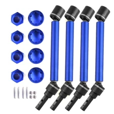 NEW Metal CVD Widened Drive Shafts (4) Blue FITS Traxxas Maxx V2