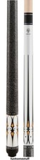 MCDERMOTT LUCKY L40 MAPLE BILLIARD GAME POOL CUE STICK WHITE PAINT SILVER RINGS