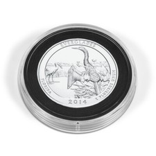 XL Coin Capsule Medals 53 -101 mm w/ Spacing Rings Hold 1 Kilo Lighthouse 14mm H
