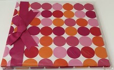 We R Memory Keepers 12x12 Pink Orange Dot Scrapbook Album Post-Bound Spine NEW