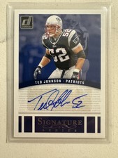 TED JOHNSON 2024 DONRUSS SIGNATURE SERIES FOOTBALL PATRIOTS AUTO Q6134