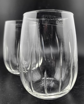 4 Shannon  Godinger Aerating Stemless Wine Glasses   Made in Italy   NEW No Box