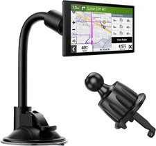 GPS Mount for Garmin(2Pcs), Car Air Vent Bracket and Suction Cup black 