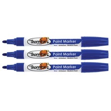 Thornton's Art Supply Oil-Based Paint Markers, Medium Point, Blue Ink, Set of 3