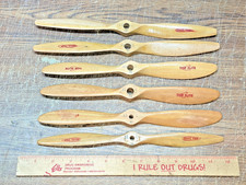 LOT OF 6 Vintage 11" 12" Red Top Flite Power Prop WOODEN PROPELLERS