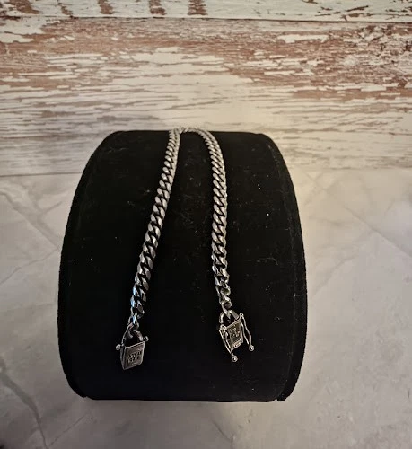 Pulsera Miami Cuban 7,5 pulgadas-5mm-13 gramos rodio negro sobre 925 Foto 2 de 4