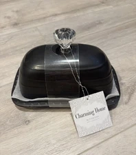 New Charming Home Butter Dish + Crystal Knob