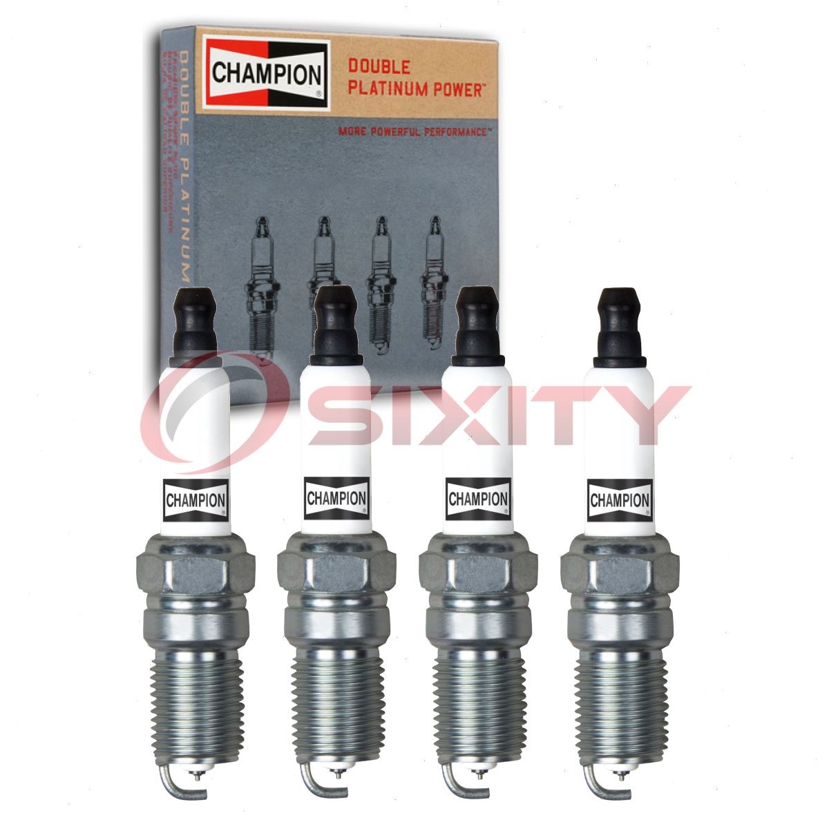 4 pc Champion Double Platinum Spark Plugs for 1997 Chevrolet Malibu 2.4L L4 nl