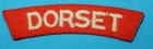 WW2 THE DORSET REGIMENT SHOULDER TITLE PATCH MILITARY CLOTH BADGE WORLD WAR II