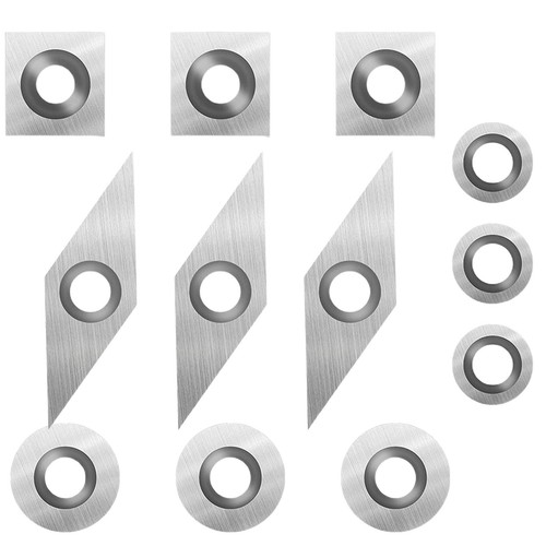 10 Inserti Quadrati In Carburo 12x12x2.2mm Per Lavorazione Legno E CNC – Lame Di Ricambio Per Tornio