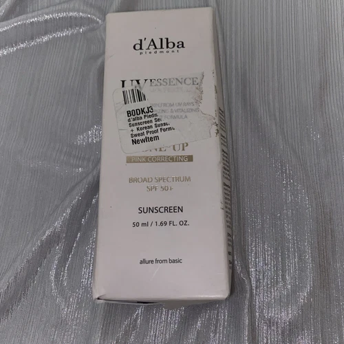 D’ALBA  Tone Up Sunscreen 50ml SPF 50 Pink Correcting Imperfect Sealed Box 12/26