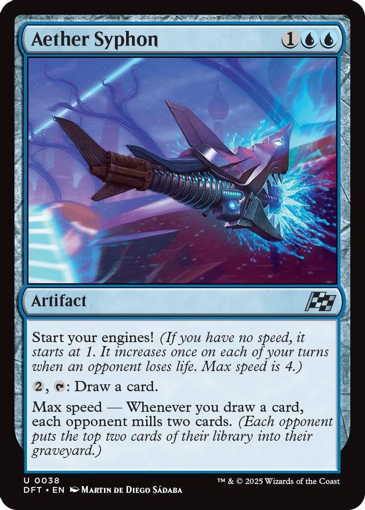 2025 Magic: The Gathering: Aetherdrift - Aether Syphon (#38, Foil, U, Near Mint)