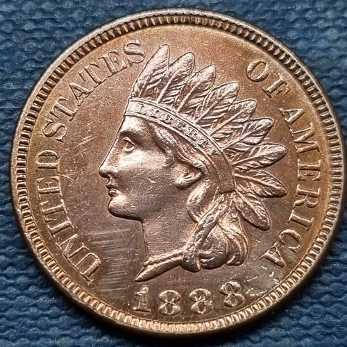 1888 Indian Head Cent 1c High Grade BU UNC Uncirculated Details #95019
