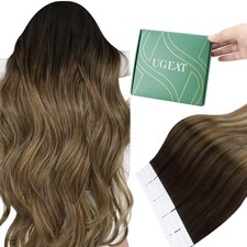 Ugeat Tape in Hair Extensions Balayage Invisible Tape in Hair Extensions Human H