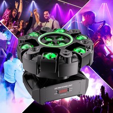 DJ 6-Arm Moving Head Light, Project Honeycomb Beams  Color Halos, RGBW Strobe