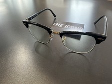 Ray-Ban Clubmaster Blue Light Clear Lens Glasses & Case