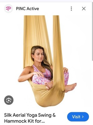 P Inc Active, Silk Arial Yoga Swing, Gold Color