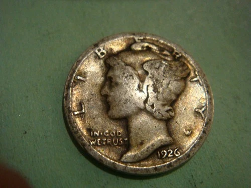 1926 P  Mercury Dime - Good cond album filler , actual coin in photo