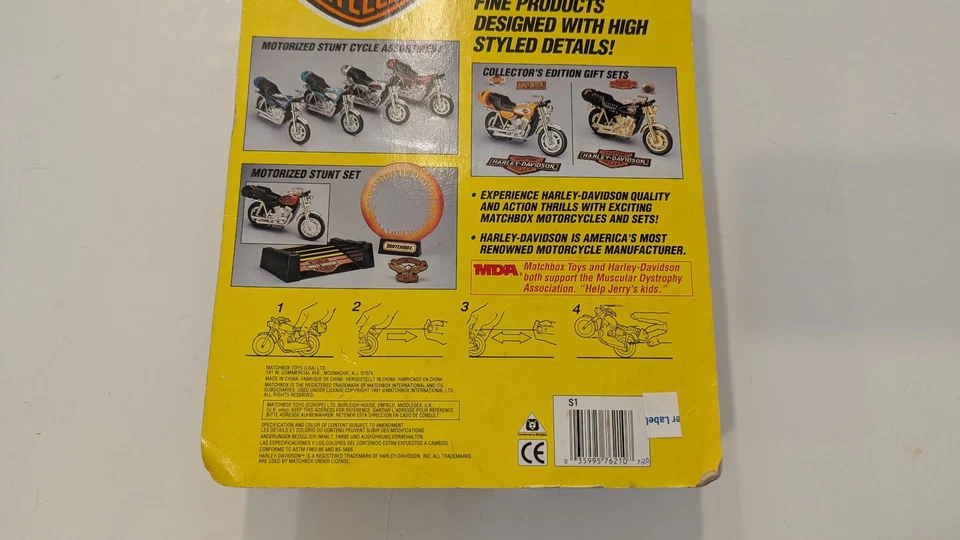 Matchbox Harley Davidson Stunt Cycle 1991 - Image 4 of 4