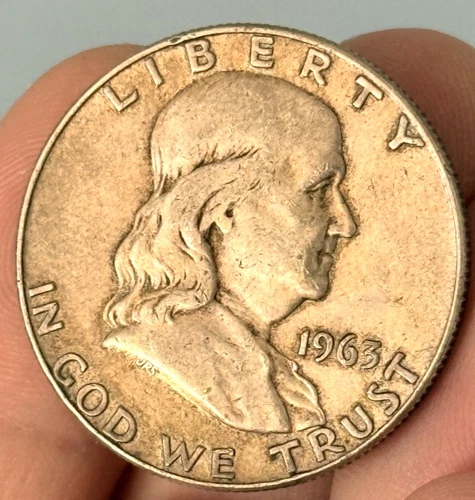 1963 D Franklin Half Dollar XF! 90% Silver US Half Dollar!