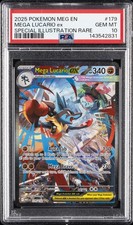 2025 POKEMON MEG EN-MEGA EVOLUTION #179 MEGA LUCARIO EX PSA 10