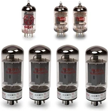 Bassman (100 Watt) Tube Set with Matched Power Tubes, Ruby and JJ Brand...