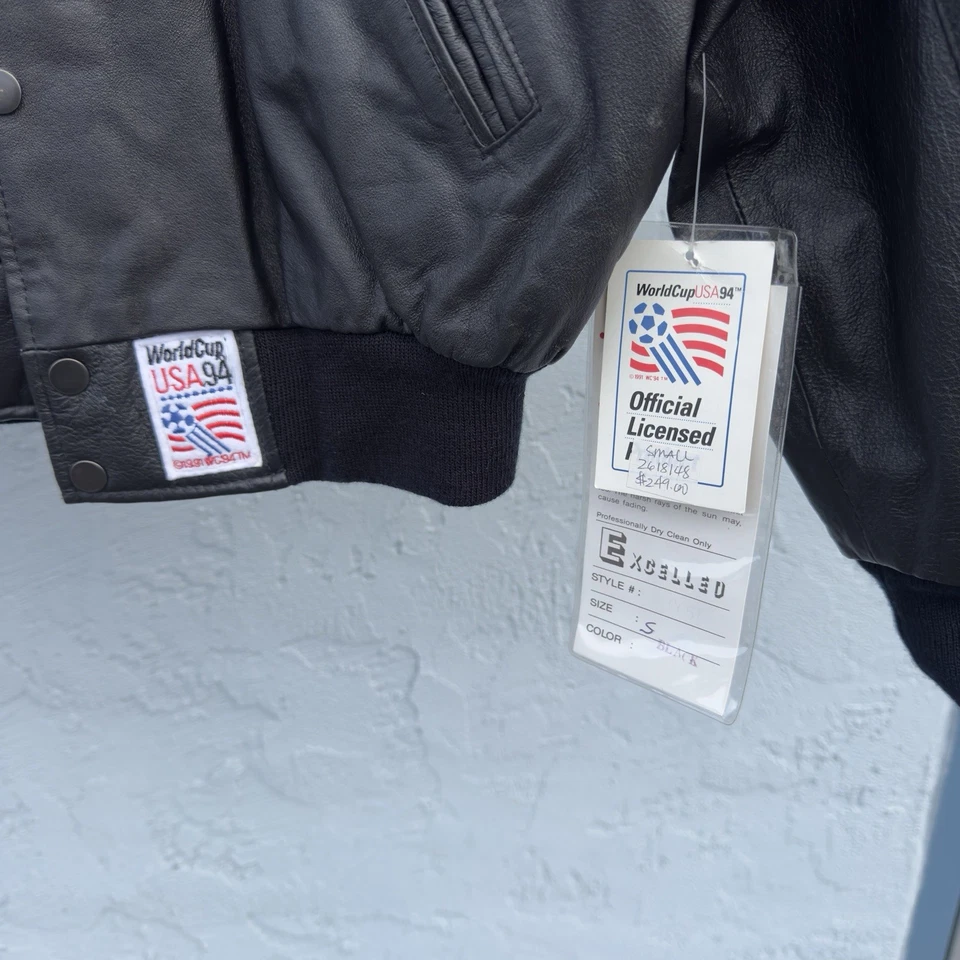 Chaqueta de cuero Montana Toons Mundial 1994 Estados Unidos México Italia España Brasil Foto 3 de 4