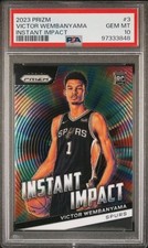 2023‑24 Panini Prizm Instant Impact #3 Victor Wembanyama PSA 10  Rookie Card