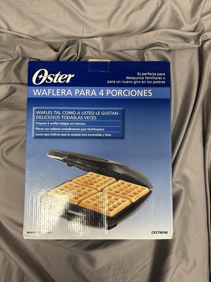 Oster 4 Slice Belgian Waffle Maker CKSTWF40 - Square Waffles - Image 2 of 4
