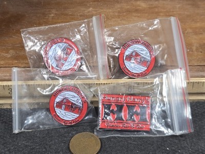 Hungry Harry's Famous Bar-B-Que Restaurant Land-O-Lakes Fla. Lapel Pin Lot of 4