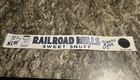 Vintage Tin RAILROAD MILLS SNUFF Advertising Sales Price Sign