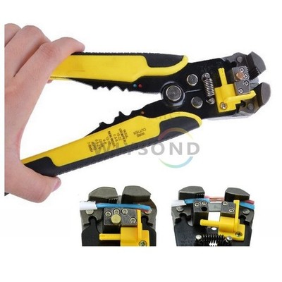 Auto Self-adjust Cable Line Wire Stripper Cutter Crimper Pliers 10-24 AWG Wire *