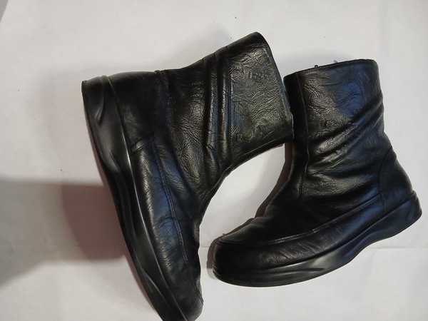 Men Finn Comfort Boots Black Leather 45