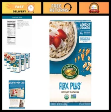 Organic Flax Plus Instant Oatmeal, Non-GMO, 14 oz - Pack of 6, Healthy Breakfast