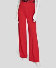 Halston Women's Red Easy Mid-Rise Pull-on Wide-Leg Pants Size: XL