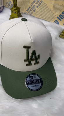 New Era 9FORTY LA Dodgers Shohei Ohtani Hat Olive Green White
