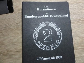Sammelalbum der Kursmünzen der BRD 2 Pfennig ab 1950
